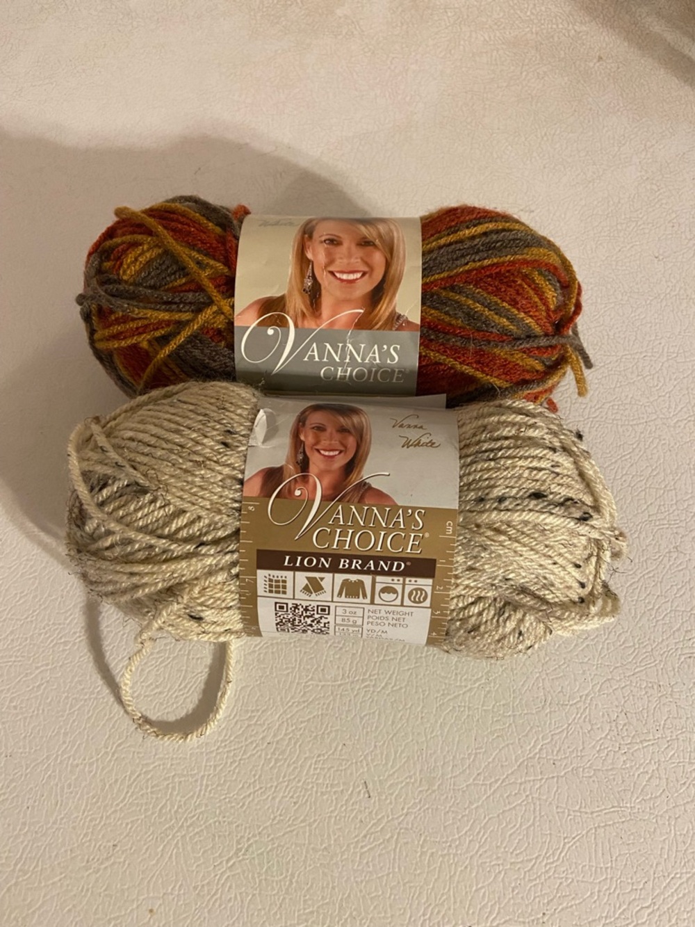 Vanna's Choice Yarn - Multicolor & Cream Tweed Skeins